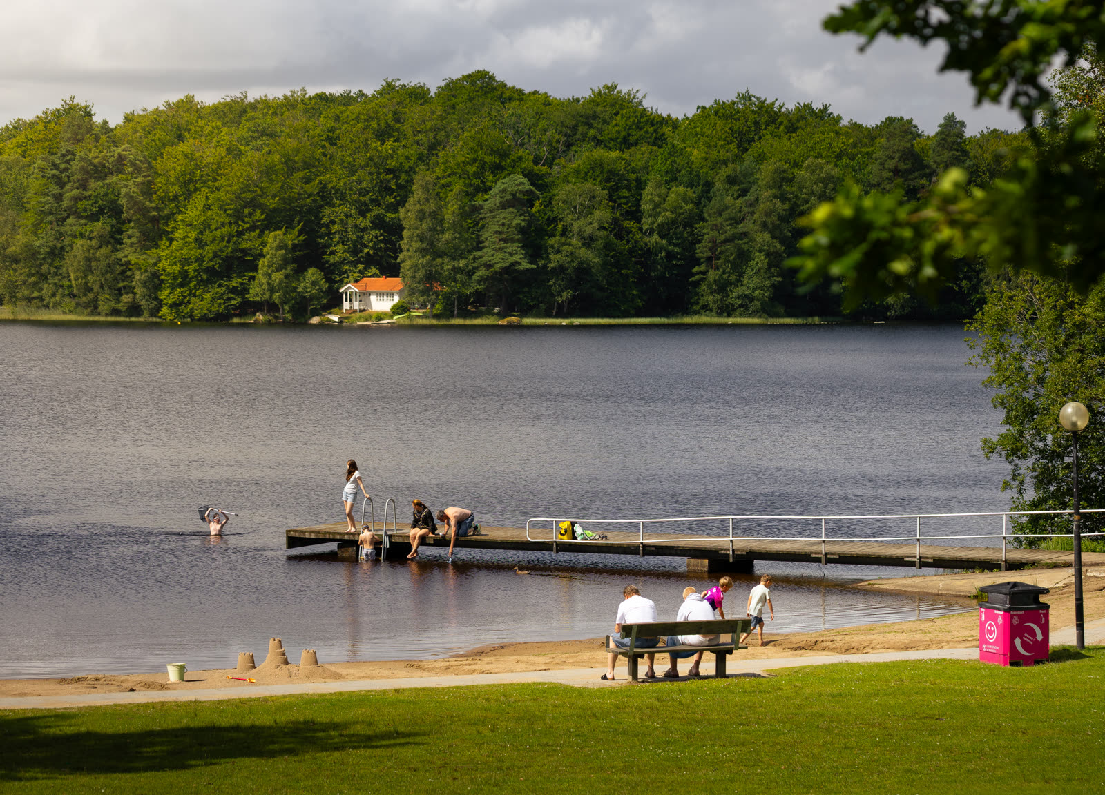 My Camping campsite landscape with pitches and nature