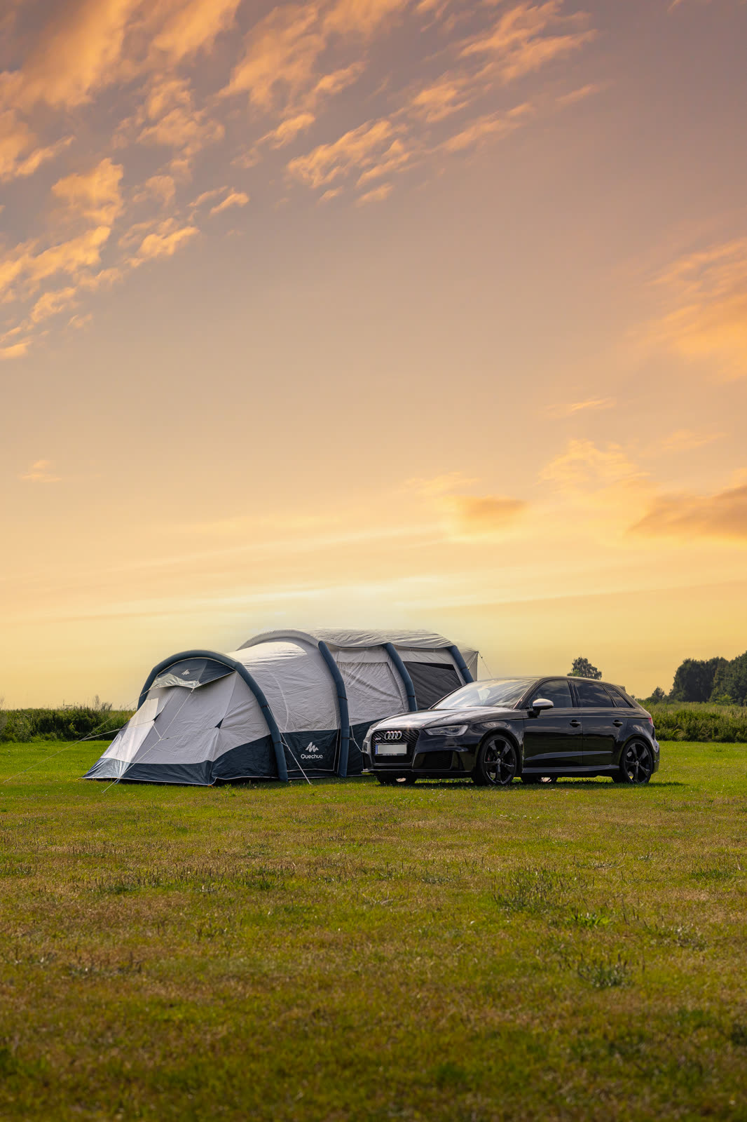 My Camping coastal scene — Tredenborg or Kollevik beach in summer