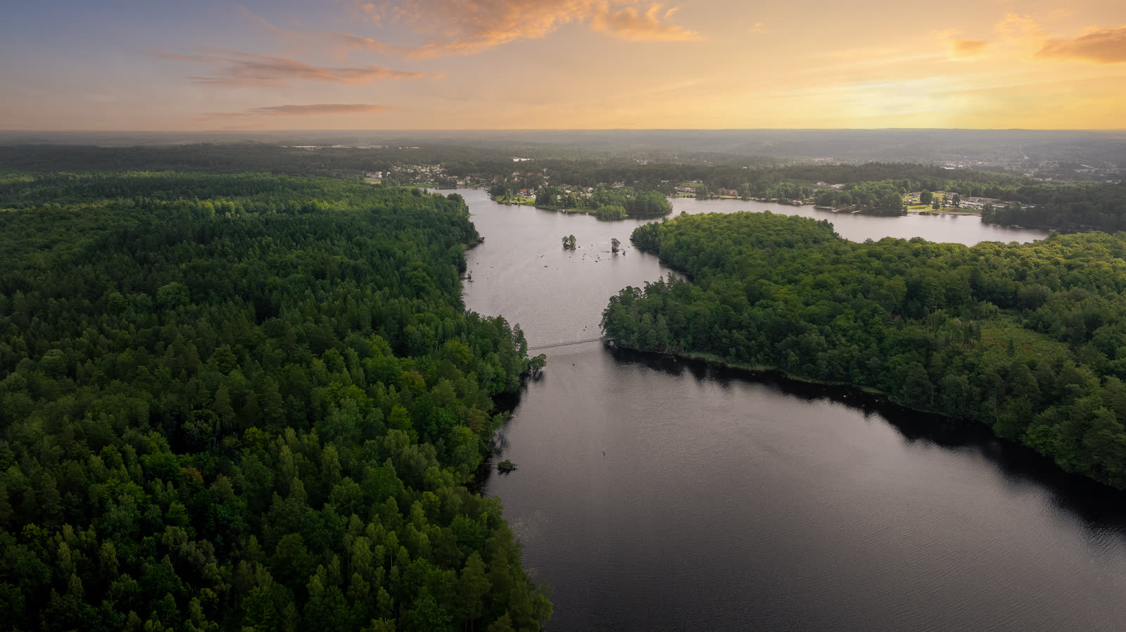 Aerial drone photo of My Camping coastal campsite in southern Sweden