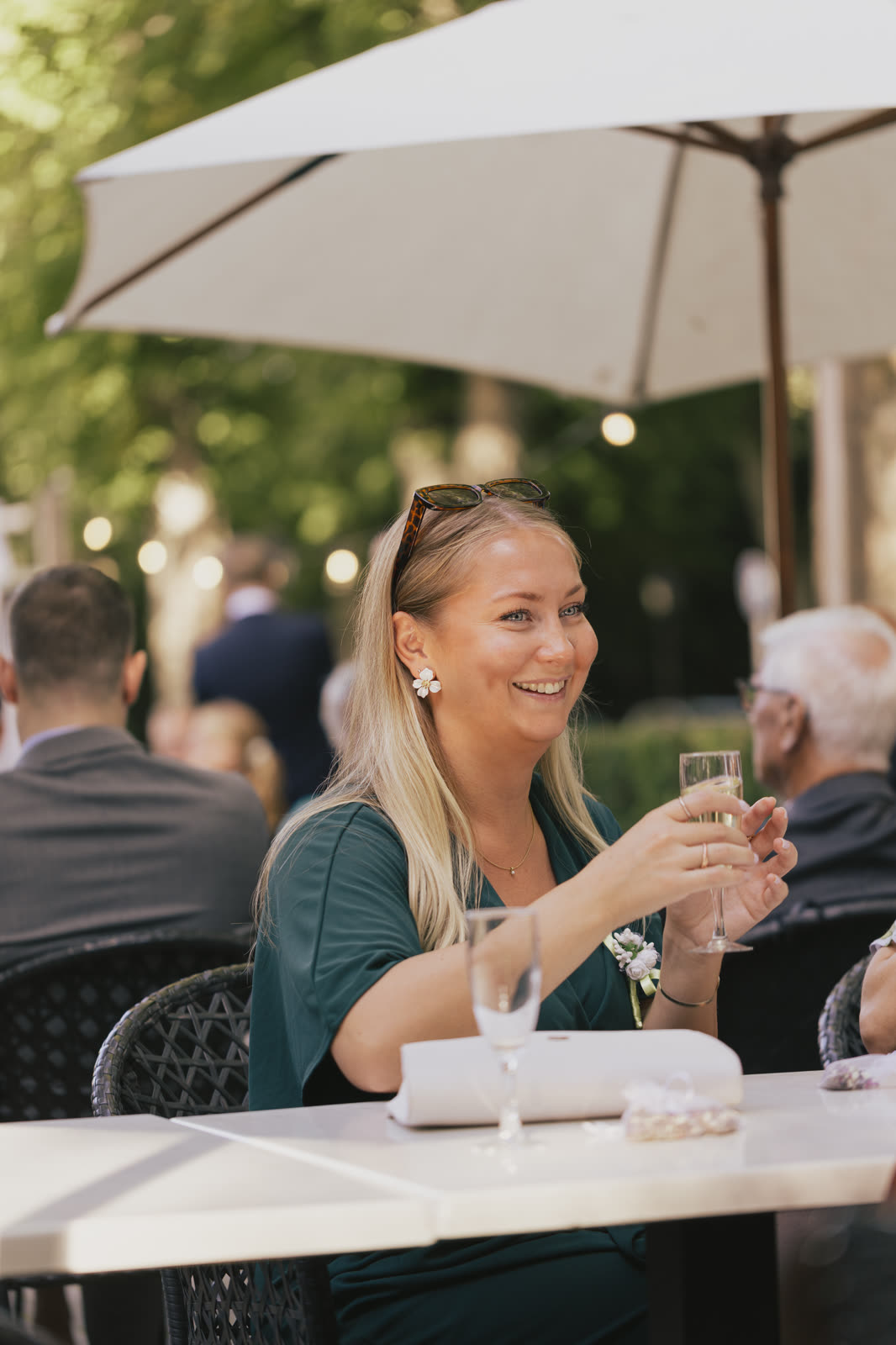 Wedding reception at Söderport Kalmar — dinner service