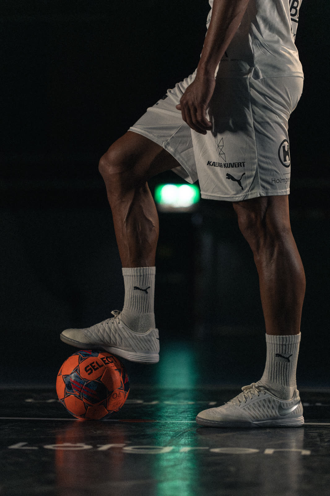 FC Kalmar futsal portrait of player in team colours — 2026 SM-guld