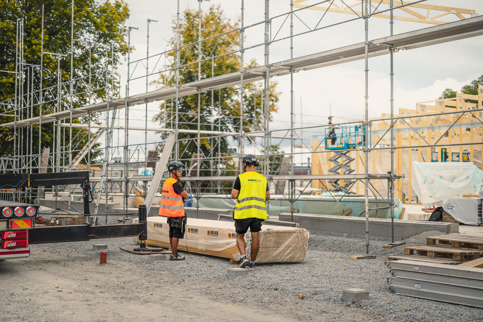 Hansa Bygg construction project in Kalmar — wide angle