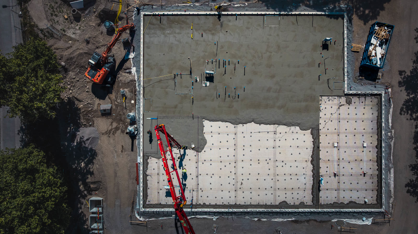 Aerial drone photo of Hansa Bygg residential development in Kalmar