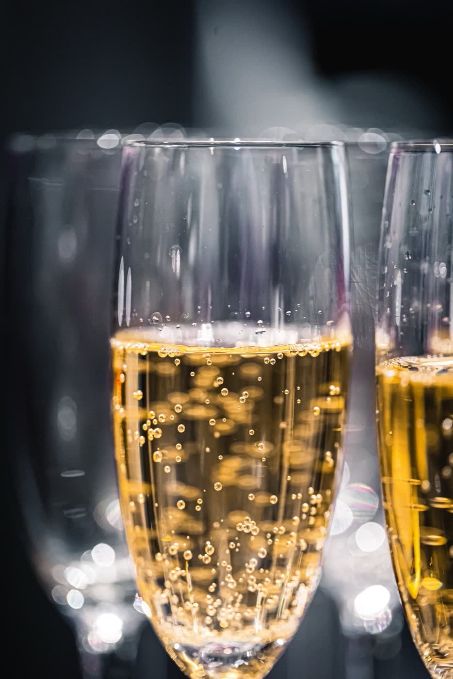 Champagne flutes filled at Porsche Center Kalmar Macan Electric reveal event