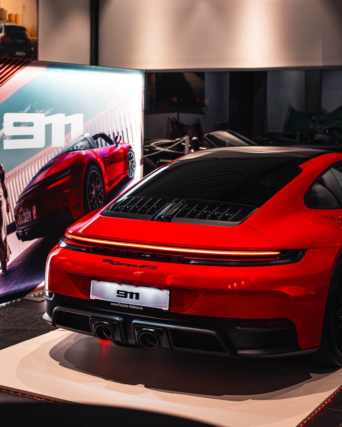 Geldermann sparkling wine bottles co-branded with Porsche at Porsche Center Kalmar event