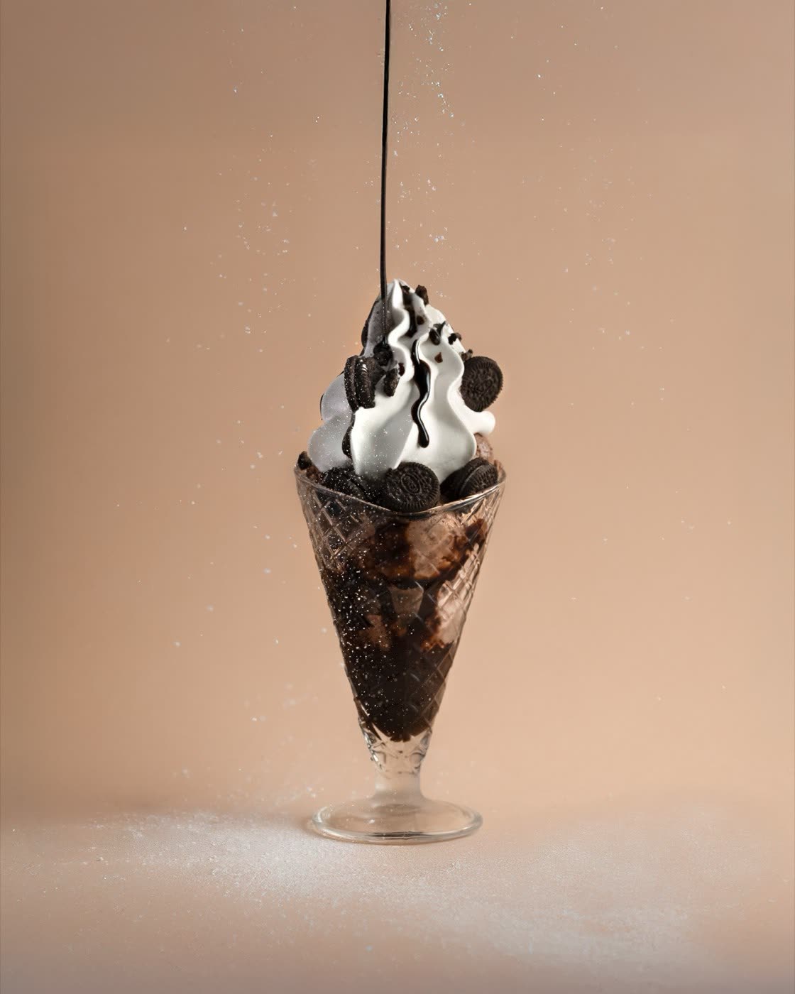 Prosciutto and rocket pizza with balsamic glaze on wood, Togo Kalmar menu shot